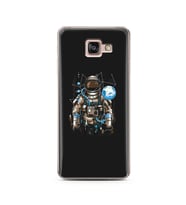 Uzay Astronot Tasarım Süper Şeffaf Silikon Telefon Kılıfı Samsung A7 (2016)
