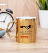 Sevgili Kelime Anlamı Gold Kupa Bardak