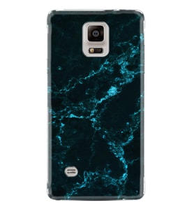 Kılıfland Samsung Galaxy Note 4 Kılıf Silikon Resimli Kapak Koyu Mavi Mermer Stok 1297