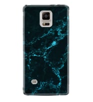 Kılıfland Samsung Galaxy Note 4 Kılıf Silikon Resimli Kapak Koyu Mavi Mermer Stok 1297