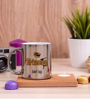 Arkeolog Ahşap Altlıklı Mumlu Silver Kupa Bardak