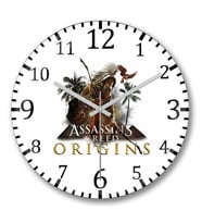 Assassins Creed Origins Duvar Saati Bombeli Gercek Cam