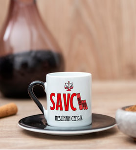 Savcıya Hediye Siyah Türk Kahvesi Fincanı
