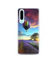 Lavanta Bahçesi Tasarımlı Süper Şeffaf Silikon Telefon Kılıfı Huawei P30  