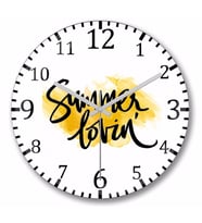 Summer Lovin  Duvar Saati Bombeli Gercek Cam