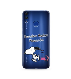 Snoopy Tasarımlı Süper Şeffaf Silikon Telefon Kılıfı Huawei Honor 8C 