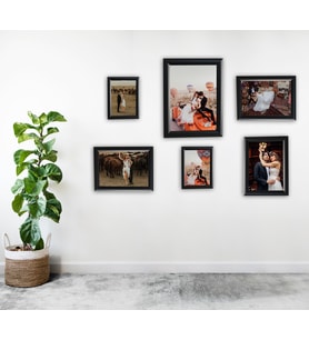 Dekoratif Palet Çoklu Çerçeve Fotoğraflı (model 2) (Siyah)