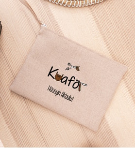 Erkek Kuaförü Keten Bez El Çantası
