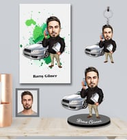 Kişiye Özel İş Adamı Karikatürlü 3 lü Hediye Seti Bay-20