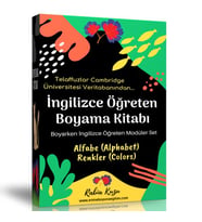 İngilizce Öğreten Boyama Kitabı (Alfabe ve Renkler)