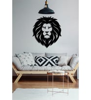 3D Görünümlü Ahşap Dekoratif Tablo - Aslan 50X70