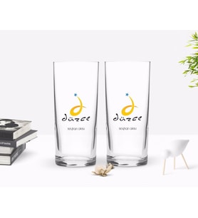 BK Gift Kişiye Özel Renkli Baskılı Düzce Tasarımlı Turistik İkili Rakı Bardağı Seti-1 (Beyaz)