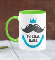 BK Gift Kişiye Özel Babalar Günü Temalı Yeşil Kupa Bardak 15383y