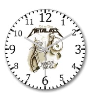 Metal Ass Duvar Saati Bombeli Gercek Cam