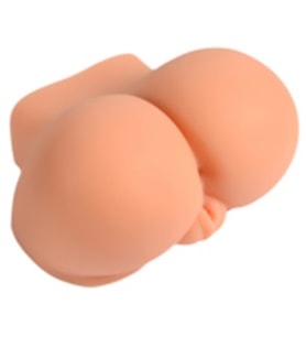 LilituShop 2 İşlevli Titreşimli 3D Büyük Boy Realistik Kalça Suni Vajina Anüs - Emily