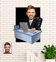 Kişiye Özel  Ceo Genel Müdür Yeni İş Hediyesi Karikatür Ahşap Tablo