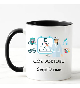 Göz Doktoru Kupa Bardağı Siyah