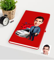 BK Gift Kişiye Özel Bay Trafik Polisi Karikatürlü Kırmızı Defter - 2