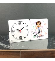 Doktor Ahşap Masa Saati 001