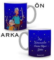 BK Gift Kişiye Özel Babalar Günü Temalı Gümüş Simli Kupa Bardak 27455