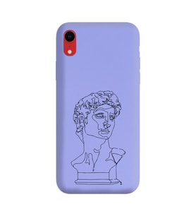 Iphone XR Çizgi Tasarımlı Mor Lansman Telefon Kılıfı