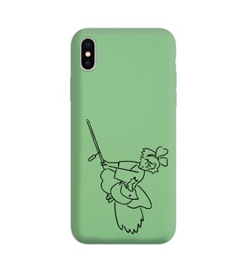 Iphone Xs Max Çizgi Tasarımlı Yeşil Lansman Telefon Kılıfı
