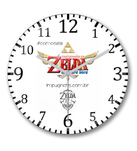 The Legend of Zelda Skyward Sword Duvar Saati Bombeli Gercek Cam
