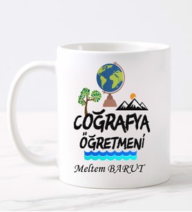 Coğrafya Öğretmeni  Kupa (Beyaz)