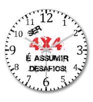 Ser 4x4  Assumir Desafios Duvar Saati Bombeli Gercek Cam