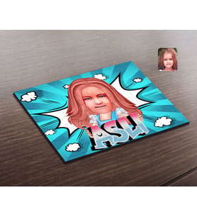 BK Gift Kişiye Özel İsimli Kız Çocuk Karikatürlü Ahşap Puzzle-1