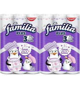 Familia Kağıt Havlu Plus Desenli 24 Lü Pk (3 Katlı) (2Pk*12) Love My Home