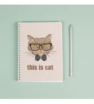 Kedi Spiralli 96 Yaprak Çizgisiz Defter PYTKDT061