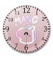 Bt21 Glowing Mang Bts Duvar Saati Bombeli Gercek Cam