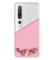 Kesik Çiçek Tasarımlı Süper Şeffaf Silikon Telefon Kılıfı Xiomai Mi10-pro