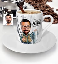 BK Gift Kişiye Özel Bay Balıkçı Karikatür Türk Kahvesi Fincanı  1