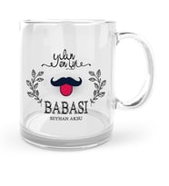 BK Gift Kişiye Özel Yılın En İyi Babası Cam Kupa Bardak  2
