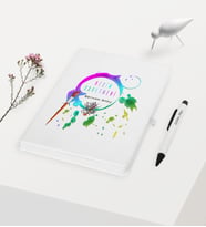 BK Gift Kişiye Özel Resim Öğretmeni Temalı Beyaz Defter Kalem Hediye Seti - 4