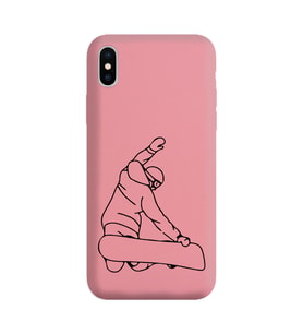 Iphone Xs Çizgi Tasarımlı Pudra Lansman Telefon Kılıfı