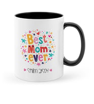 BK Gift Kişiye Özel En İyi Anne Siyah Kupa Bardak  7