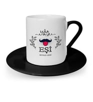BK Gift Kişiye Özel Yılın En İyi Eşi Siyah Türk Kahvesi Fincanı
