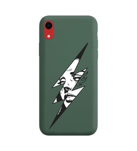 Iphone XR Flash Tasarımlı Koyu Yeşil Lansman Telefon Kılıfı