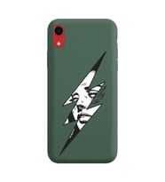 Iphone XR Flash Tasarımlı Koyu Yeşil Lansman Telefon Kılıfı