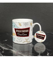 Biyoloji Öğretmenine Hediye Kupa Bardak ve Anahtarlık Set 002