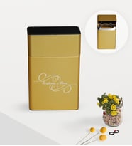 BK Gift Kişiye Özel İsimli Gold Metal Sigara Tabakası - 3 (Model 1)