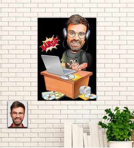 Kişiye Özel Gamer  Hediye Karikatürlü Uv Baskılı Ahşap Tablo