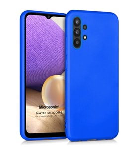 Microsonic Matte Silicone Samsung Galaxy A32 Kılıf Mavi