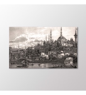 Arty Tablo Galata'da Asma Köprü Tablo (Karışık)