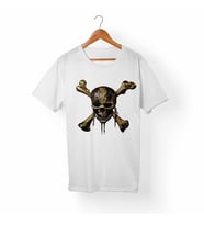 Kuru kafa-Skull Beyaz Tişört