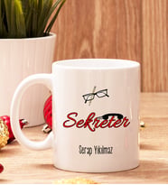 Sekretere Hediye Beyaz Kupa Bardak