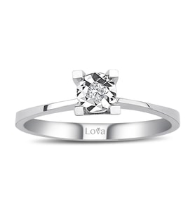 Lova 0,40 Karat Efektli Pırlanta Tektaş Yüzük - 1040101